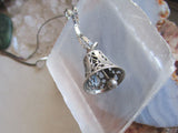 Sterling Silver Filigree Bell Vintage Pendant Necklace
