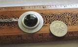 Black Onyx Natural Gemstone Silver Pendant Necklace