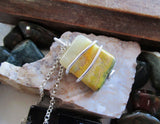 Bumble Bee Jasper Natural Crystal Pendant Necklace
