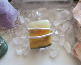 Bumble Bee Jasper Natural Crystal Pendant Necklace