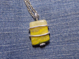 Bumble Bee Jasper Natural Crystal Pendant Necklace