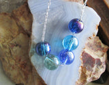 Jewel Tone Czech Glass Fire Polished Beaded Silver Necklace