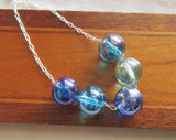Jewel Tone Czech Glass Fire Polished Beaded Silver Necklace