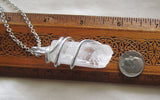 Danburite Natural Gemstone Wire Wrapped Crystal Pendant Necklace