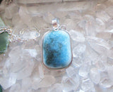 Glacierite Wire Wrapped Natural Stone Pendant Necklace