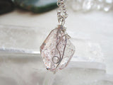 Harlequin Quartz Lepidocrocite Crystal Gemstone Pendant Necklace
