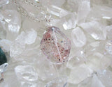 Harlequin Quartz Lepidocrocite Crystal Gemstone Pendant Necklace