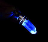 Light Up Blue LED Quartz Crystal Pendant Necklace