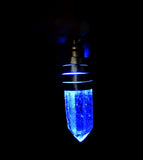 Light Up Blue LED Quartz Crystal Pendant Necklace