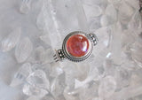 Dragon's Breath Opal Bohemian Glass Sterling Silver Ring