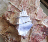 Tiffany Stone Natural Violet Opal Fluorite Pendant Necklace