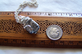 Natural Polished Afghanite Granite Wire Wrapped Pendant