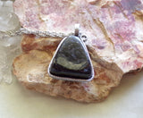 Star Fire Black Galaxy Stone Natural Crystal Wire Wrapped Pendant Necklace