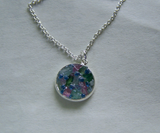 Natural Multicolor Tourmaline Gemstones Pendant Necklace