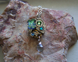 Mechanical Watch Works Butterfly Crystal Pendant